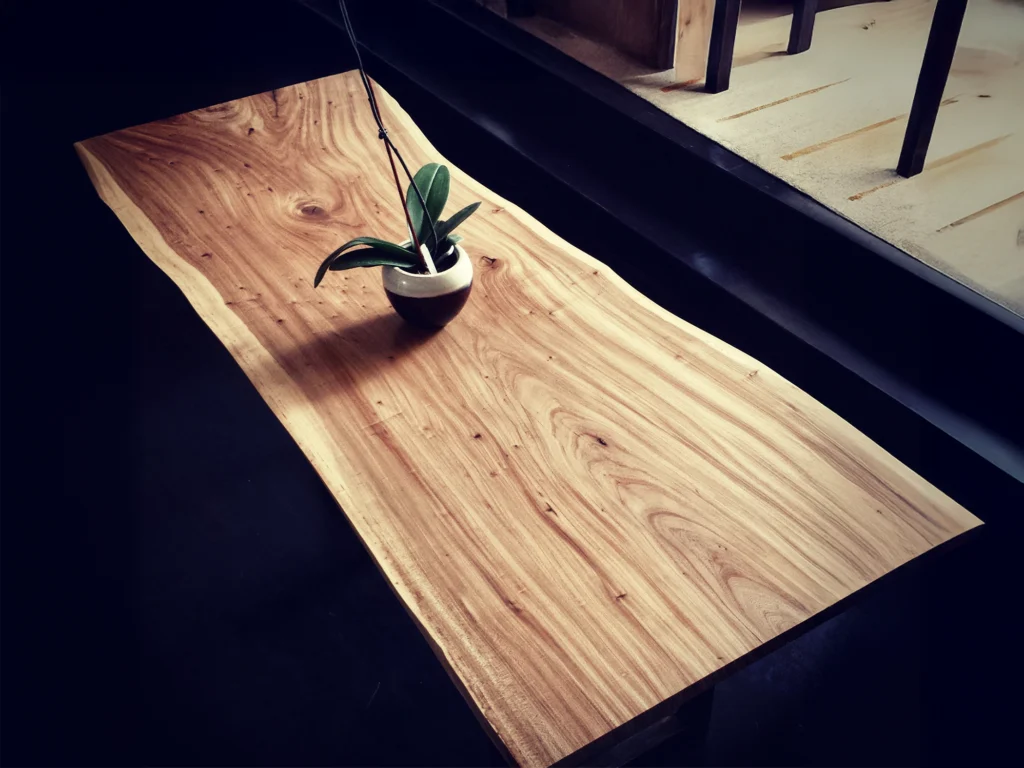 American Elm Live Edge Dining Table