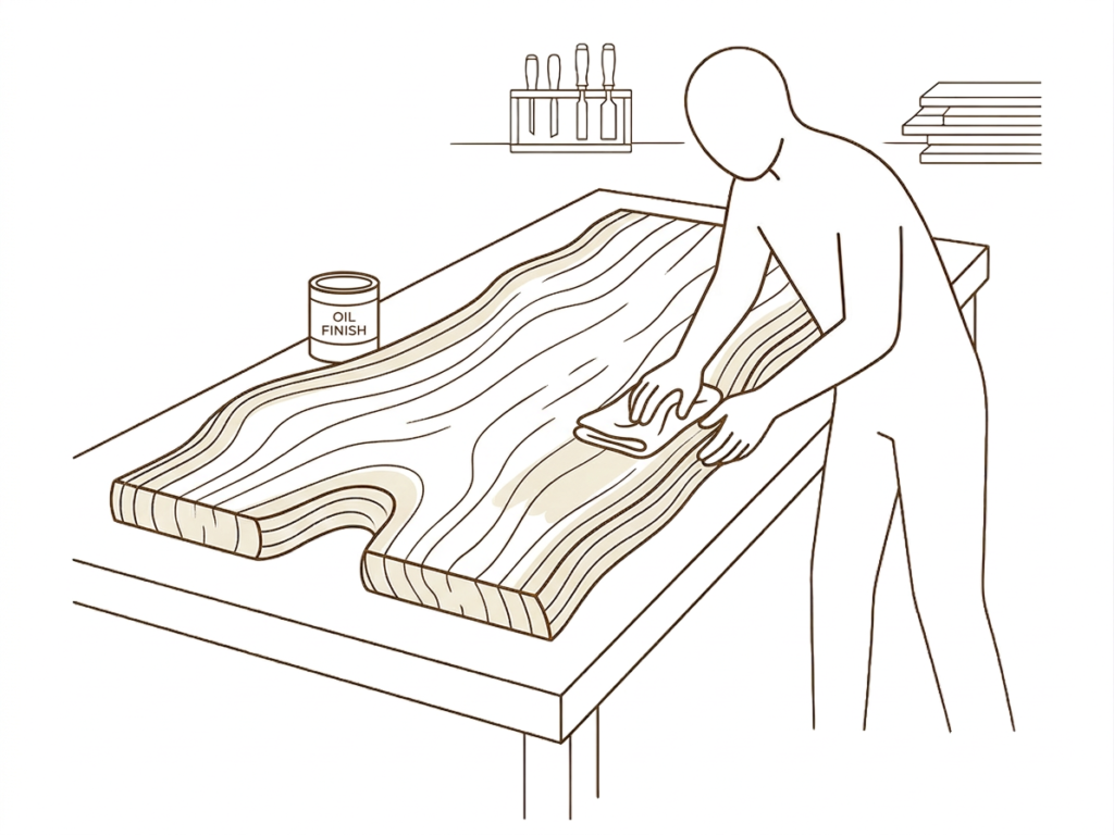 Wood Finish Illustration
