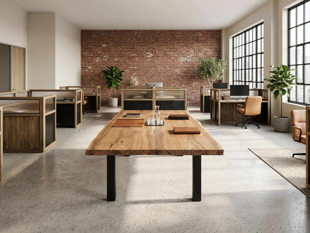 American Elm Live Edge Conference Table