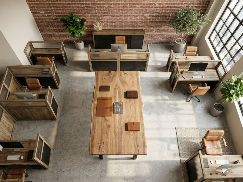American Elm Live Edge Conference Table