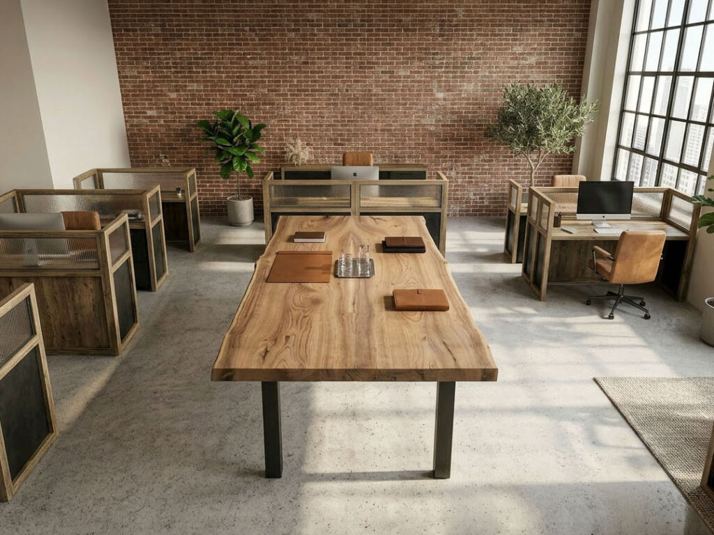 American Elm Live Edge Conference Table
