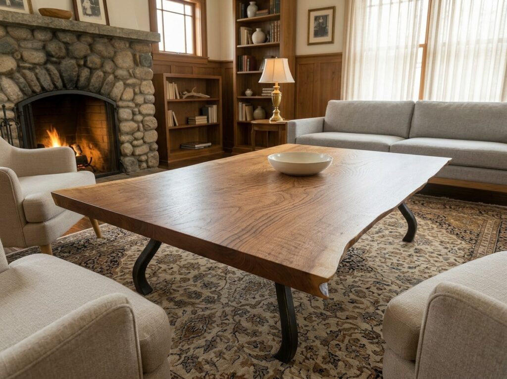 American Elm Live Edge Coffee Table