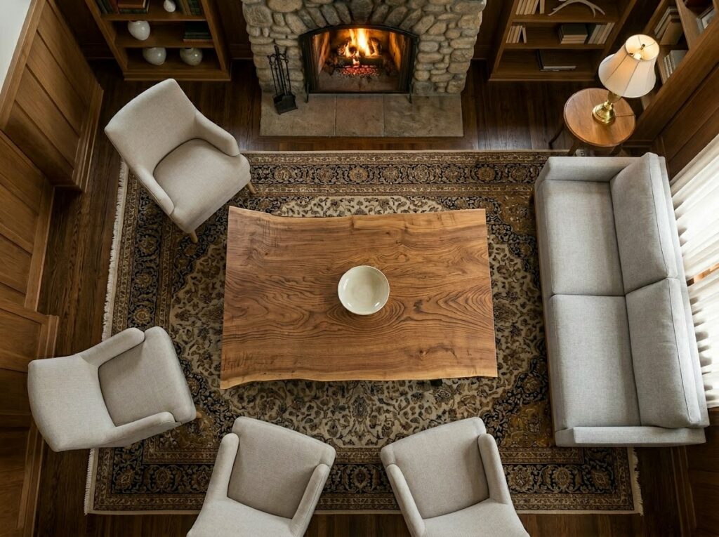 American Elm Live Edge Coffee Table