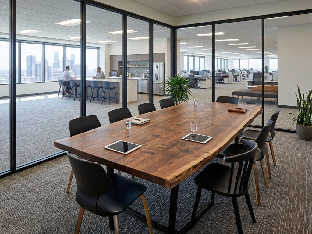 Claro Walnut Live Edge Conference Table