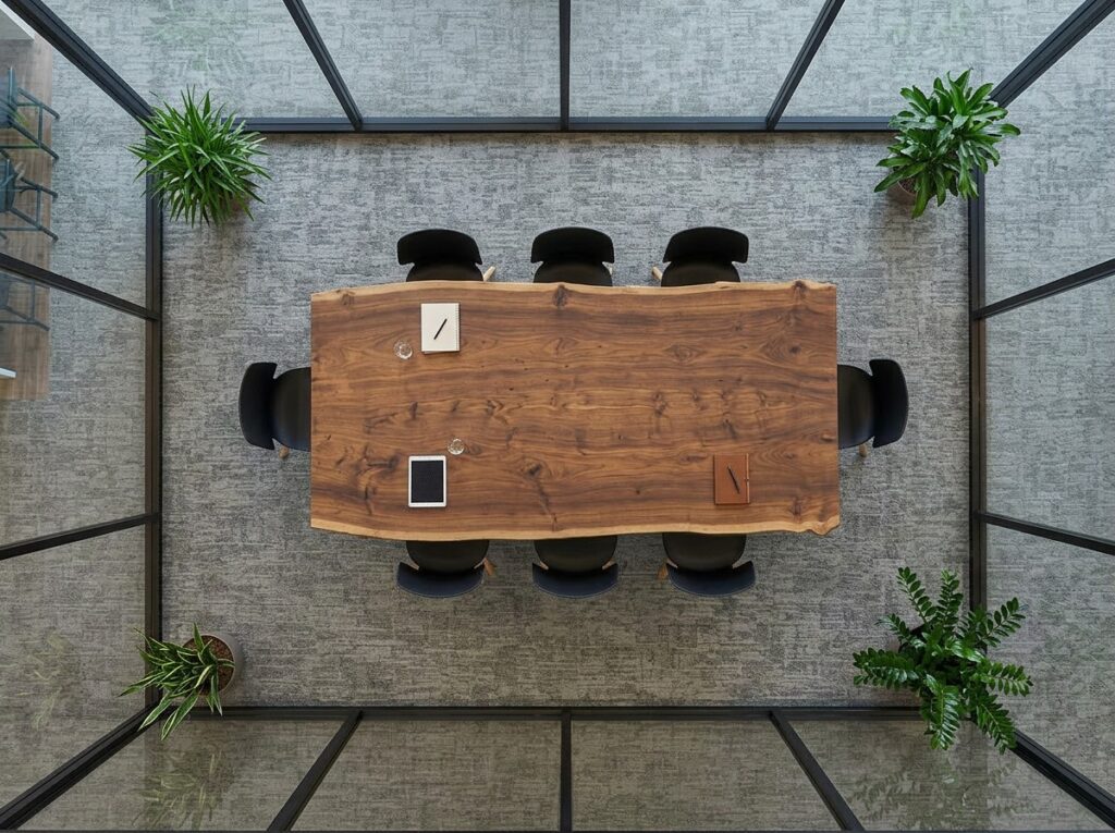 Claro Walnut Live Edge Conference Table