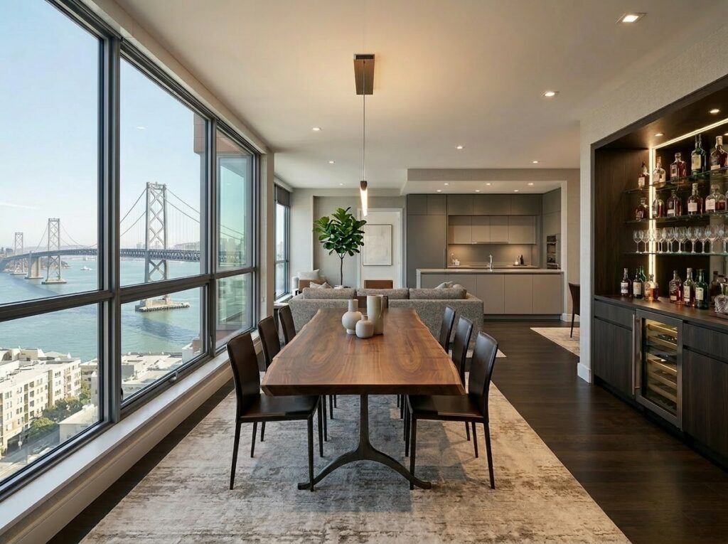 Claro Walnut Live Edge Dining Table