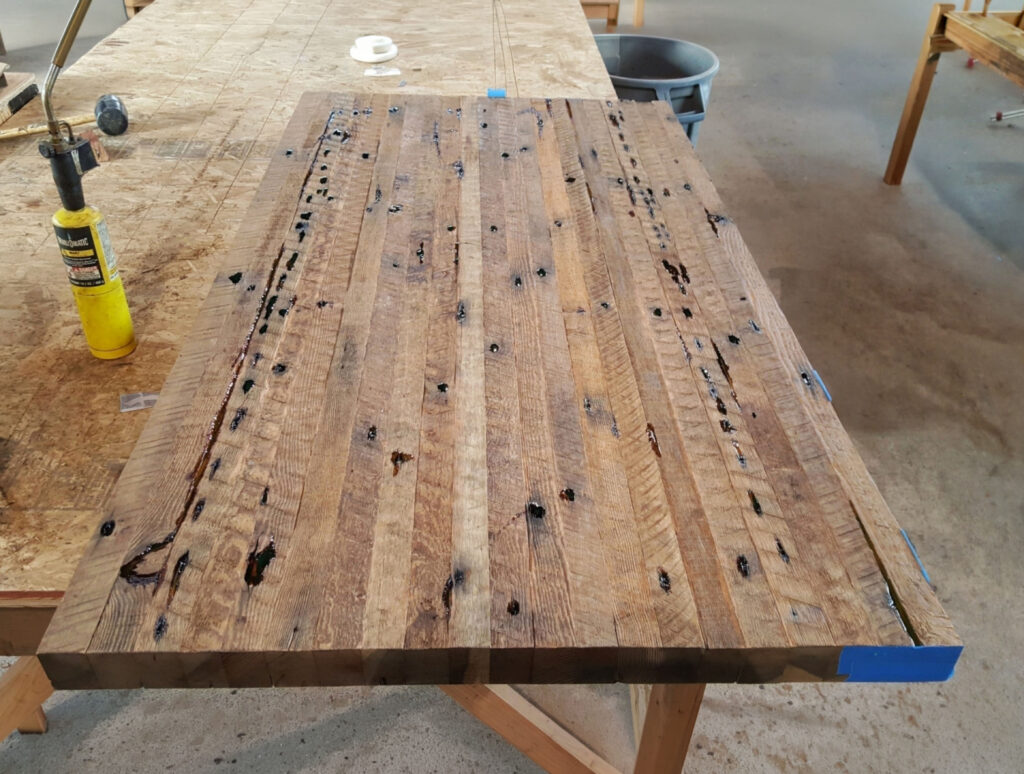 Reclaimed Wood Table Making