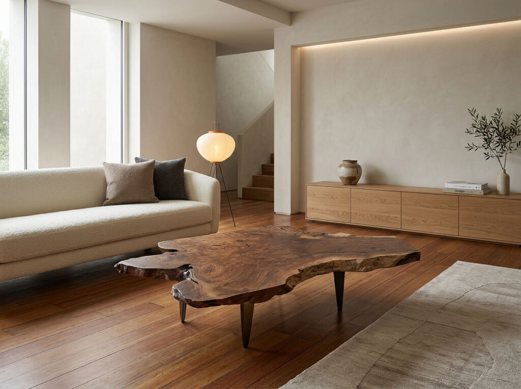 Claro Walnut Live Edge Coffee Table