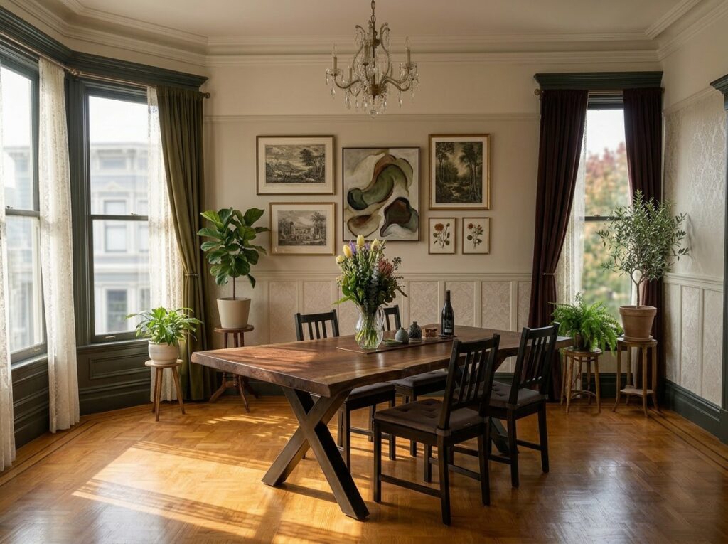 Claro Walnut Live Edge Dining Table
