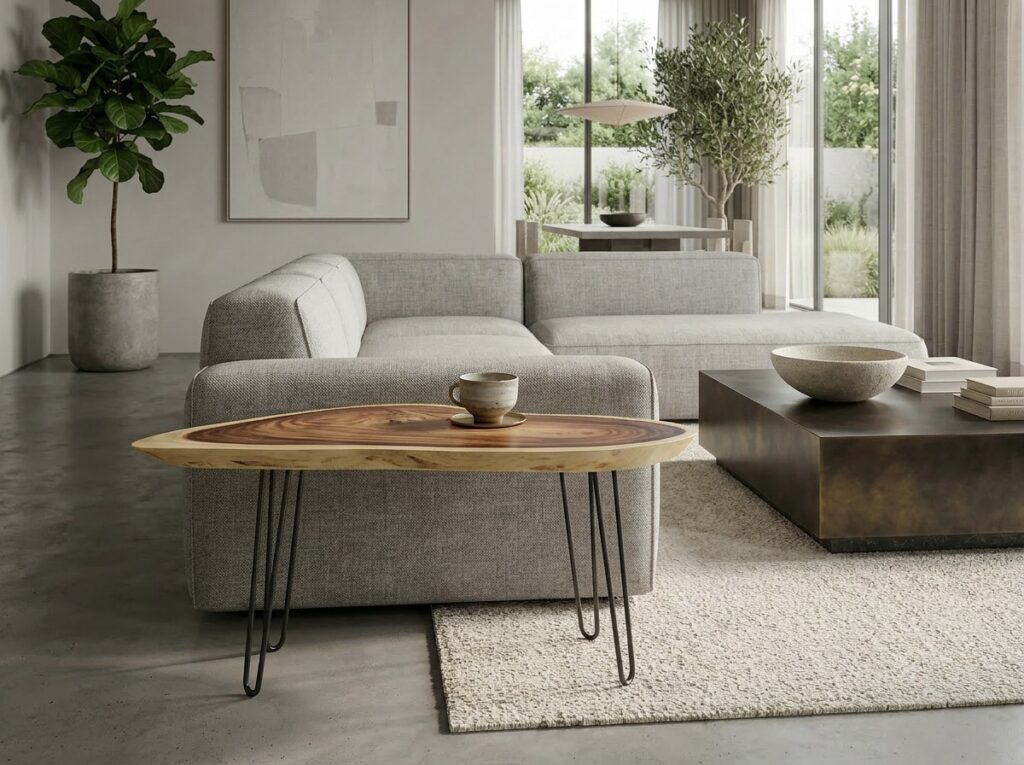 Monkeypod Live Edge Side Table